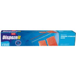 24 pieces Dispozeit Disposiable Freezer Storage Bag 2 Gl 8 Ct Zipper Seal Regular - Freezer Items