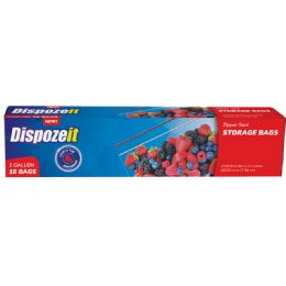 24 pieces Dispozeit Disposiable Freezer Storage Bag 1 Gl 15 Ct Zipper Seal Bag Regular - Freezer Items