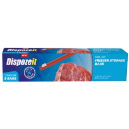 24 pieces Dispozeit Disposiable Freezer Storage Bag 1 Gl 8 Ct Slider Lock - Freezer Items