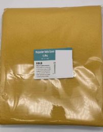 24 of Gold Polyester Table Cover 102in