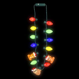 48 pieces LighT-Up Christmas Zoo Animal Necklace 25" - Necklace