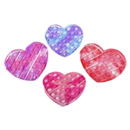 144 of 6.25" Marbleized Heart Bubble Popper