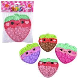 144 of 6.25" Glitter Strawberry Bubble Popper