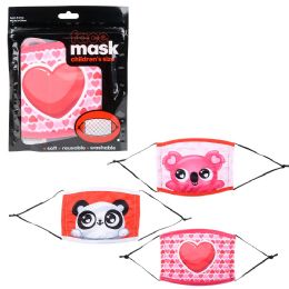144 pieces Valentine's Face Mask Child Size - Valentine Decorations
