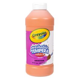 12 pieces Crayola Washable Tempera Paint 16oz Orange - Art Paints
