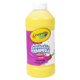 12 pieces Crayola Washable Tempera Paint 16oz Yellow - Art Paints