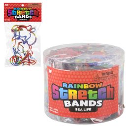 288 pieces Sea Life Rainbow Silicone Stretch Bands - Rubber Bands