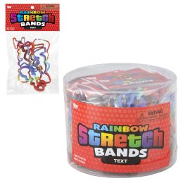288 pieces Text Rainbow Silicone Stretch Bands - Rubber Bands