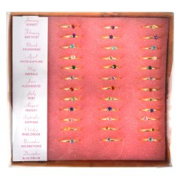 1728 of Birthstone Ring W/display Stand 0.75"