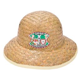 144 pieces Child Size Straw Safari Hat - Straws and Stirrers