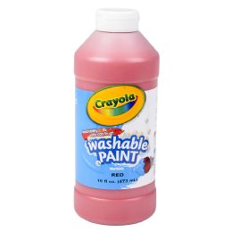 12 pieces Crayola Washable Paint Bottle Red 16oz - Art Paints