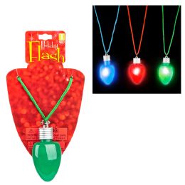 144 pieces 28" LighT-Up Christmas Bulb Necklace - Necklace