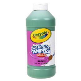 12 pieces Crayola Washable Tempera Paint 16oz Green - Art Paints