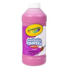 12 pieces Crayola Washable Tempera Paint 16oz Magenta - Art Paints