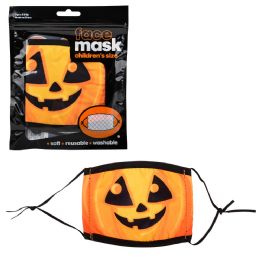 144 pieces JacK-O-Lantern Face Mask Child Size - Halloween