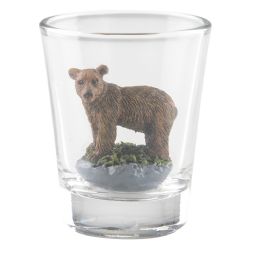 144 Wholesale Grizzly Bear Decorative Shot Glass