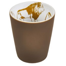 144 Wholesale 1oz Velvet Ceramic Shot Glass Lion