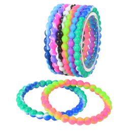 288 pieces Tie Dye Bead Bracelet 8.5" - Bracelets