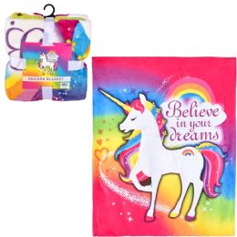 20 pieces 50" X 60" Unicorn Blanket - Micro Plush Blankets