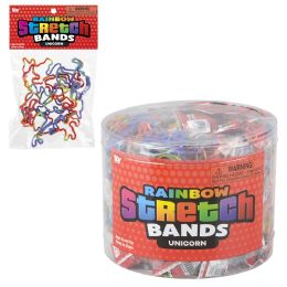 288 pieces Unicorn Rainbow Silicone Stretch Bands - Rubber Bands