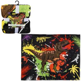 20 pieces 50 X 60" Dinosaur Blanket - Micro Plush Blankets