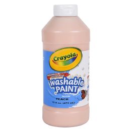 12 pieces Crayola Washable Paint Bottle Peach 16oz - Art Paints