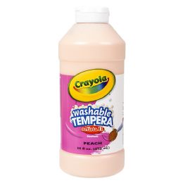 12 pieces Crayola Washable Tempera Paint 16oz Peach - Art Paints