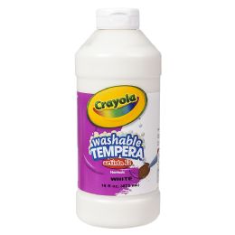 12 pieces Crayola Washable Tempera Paint 16oz White - Art Paints