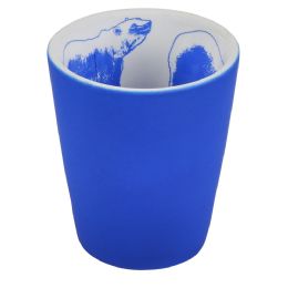 144 Wholesale 1oz Velvet Ceramic Shot Glass Polar Bear