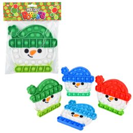 144 of Snowman Winter Hat Bubble Poppers 6"