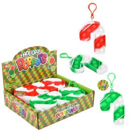 144 pieces Candy Cane Bubble Poppers Clip Ons - Food & Beverage
