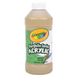 12 pieces Crayola Acrylic Paint Bottle 16oz Bronze Yellow - Art Paints