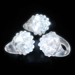 288 pieces White LighT-Up Bumpy Ring - Rings