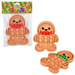 144 of Gingerbread Man Glitter Bubble Poppes 6"