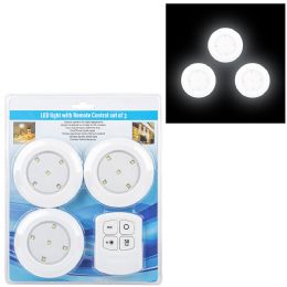 24 pieces 3.5" Remote Controlled Led Light Set 3 Piece - Lightbulbs