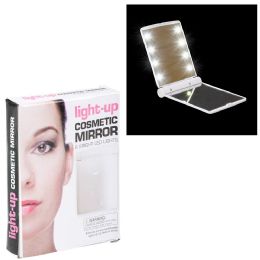 144 Wholesale 4.25" LighT-Up Cosmetic Compact Mirror