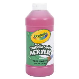 12 pieces Crayola Acrylic Paint Bottle 16oz Deep Magenta - Art Paints