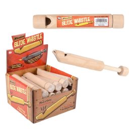 144 pieces 6.5" Wooden Slide Whistle - Musical Toys