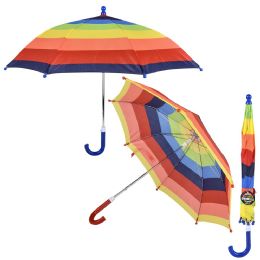 48 Pieces Child Size Rainbow Umbrella 28" - Umbrellas & Rain Gear