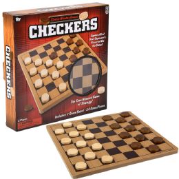 12 pieces 10" Wooden Checkers - Dominoes & Chess