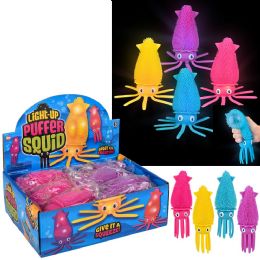 144 Wholesale 7" LighT-Up Squid Puffer