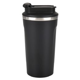 24 pieces 17oz Double Wall Dual Flip Lid Black Tumbler - Drinking Water Bottle