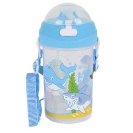 72 pieces 12oz Pop Up Straw Aquatic Water Bottle - Drinking Water Bottle
