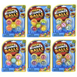 144 pieces 1"(27mm) HI-Bounce Balls AssortmenT-Carded - Balls