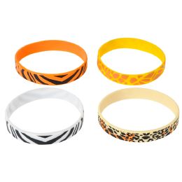 1200 pieces Rubber Safari Print Bracelets - Bracelets