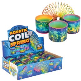 120 pieces 3" (80mm) Aquatic Animal Print Coil Spring - Magic & Joke Toys