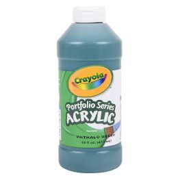 12 pieces Crayola Acrylic Paint Bottle 16oz Phthalo Green - Art Paints