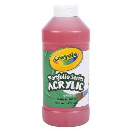 12 pieces Crayola Acrylic Paint Bottle 16oz Deep Red - Art Paints
