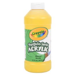 12 pieces Crayola Acrylic Paint Bottle 16oz Yellow - Art Paints