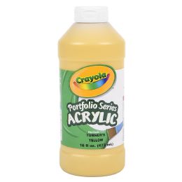 12 pieces Crayola Acrylic Paint Bottle 16oz Turners Yellow - Art Paints
